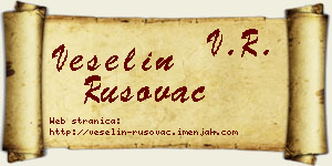 Veselin Rusovac vizit kartica